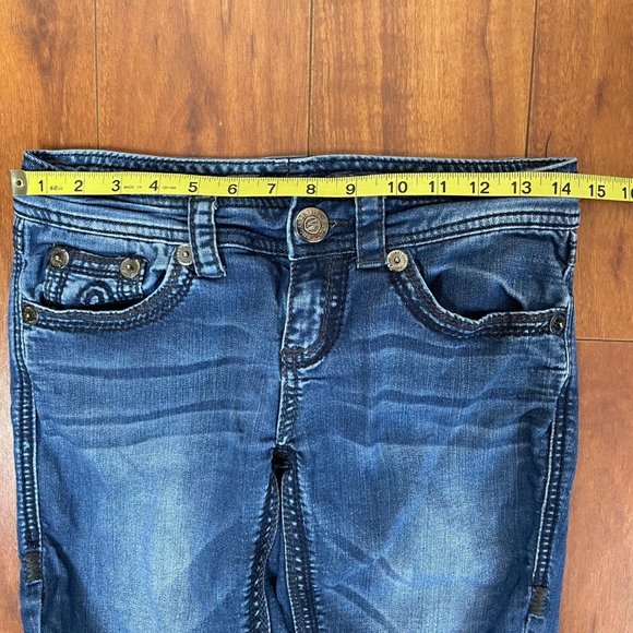 Seven7 Womens Low Cut Boot Cut Long Denim Shorts Size 2 - Picture 7 of 12